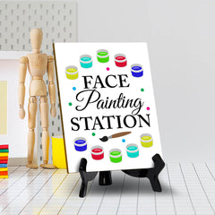 Signs ByLITA Face Painting Station, Table Sign with Acrylic Stand (6x8“)