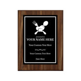Cooking Competition and Chef Customizable Award Plaque |Easel Mount Option | Recognition of Achievement and Service Personalizable Plaques