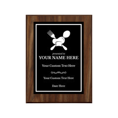 Cooking Competition and Chef Customizable Award Plaque |Easel Mount Option | Recognition of Achievement and Service Personalizable Plaques