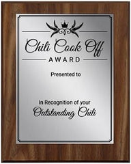 Signs ByLITA Customizable Chili Cook Off Award Wooden Plaque Award with Easel Stand, Engraved Gift for Chili Cook Off Competitions, Cooking Events and Cooking Awards