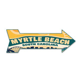 Arrow Shape Plus Myrtle Beach, South Carolina 12x4" Wall or Door Sign | Stylish Famous US Beach Souvenirs