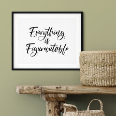 Everything Is Figureoutable UNFRAMED Print Novelty Decor Wall Art