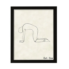 Cat Cow, FRAMED Print Yoga Wall Art