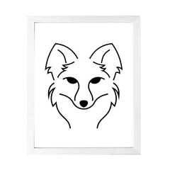 Designs ByLITA Fox Outlined version, Wall Print Animals Art | Family Presents | Bedroom | Stylish Kindergarten Decor