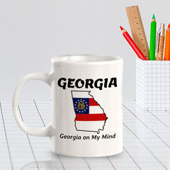 Designs ByLITA Georgia: Georgia on My Mind 11oz Plastic or Ceramic Coffee Mug | State Pride Collection