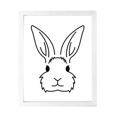 Designs ByLITA Bunny Outlined version, Wall Print Animals Art | Family Presents | Bedroom | Stylish Kindergarten Decor