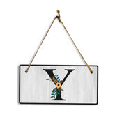 Y Flower Decor 5x10 Hanging Wall or Door Sign | Alphabet Letter Room Decoration