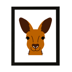 Designs ByLITA Kangaroo Wall Print Animals Art | Family Presents | Bedroom | Stylish Kindergarten Decor