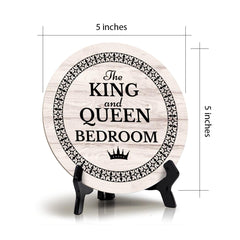 Sign ByLITA Round The King and Queen Bedroom Table Sign (5x5")