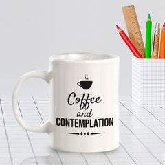 Designs ByLITA Coffee and Contemplation Office Workspace Home Family 11oz Plastic/Ceramic Coffee Mug