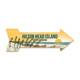 Arrow Shape Plus Hilton Head Island, South Carolina 12x4" Wall or Door Sign | Stylish Famous US Beach Souvenirs