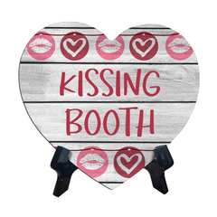 Loving Anniversary Heart Table Sign with Acrylic Stand Premium Sublimated Hardboard | Elegant Design