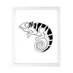 Designs ByLITA Chameleon Outlined version, Wall Print Animals Art | Family Presents | Bedroom | Stylish Kindergarten Decor