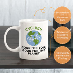 Cycling: Good For You; Good For The Planet, Cyclist Coffee Mug