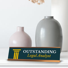Outstanding Legal Analyst Gold Frame, Desk Sign (2x8")