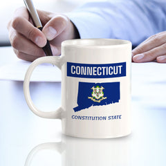 Designs ByLITA Connecticut: Constitution State 11oz Plastic or Ceramic Coffee Mug | State Pride Collection