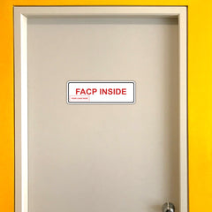 Signs ByLITA Standard Plus | FACP Inside Wall or Door Sign | Customizable with Your Company Logo | Durable & Easy to Install