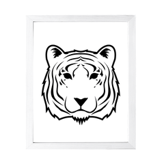 Designs ByLITA Tiger Outlined version, Wall Print Animals Art | Family Presents | Bedroom | Stylish Kindergarten Decor