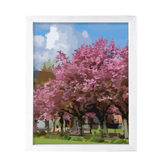 Designs ByLITA Blooming Cheery Blossom, Wall Print Art | Beautiful Flowers | Stylish Modern Decoration For The Home and Office