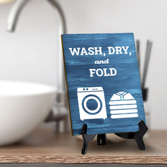 Signs ByLITA Wash, Dry, and Fold Table Sign with Acrylic Stand (6x8“)