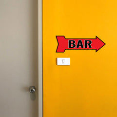 Arrow Shape Bar 12x4" Wall or Door Sign | Funny Home Decor | Shop Décor