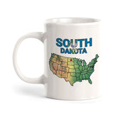 Designs ByLITA South Dakota: Great Faces, Great Places 11oz Plastic or Ceramic Coffee Mug | State Pride Collection