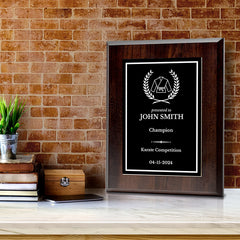Karate Customizable Wooden Award Plaque | Easel Mount Option | Achievement and Recognition Personalizable Plaques