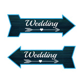 Arrow Shape Wedding 12x4" Wall or Door Sign | Events & Celebrations Signage