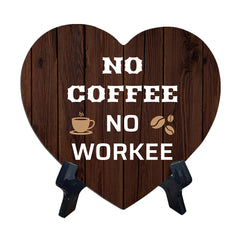 Home & Office Desk Decor Heart Table Sign with Acrylic Stand (6x5“)