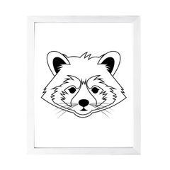 Designs ByLITA Red Panda Outlined version, Wall Print Animals Art | Family Presents | Bedroom | Stylish Kindergarten Decor