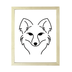 Designs ByLITA Fox Outlined version, Wall Print Animals Art | Family Presents | Bedroom | Stylish Kindergarten Decor