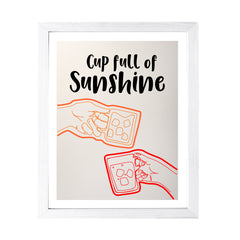 Designs ByLITA Cup Full of Sunshine, Wall Print Art | Retro Bar Decoration
