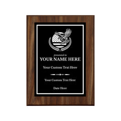 Thank You For Your Service Military and First Responders Customizable Award Plaque |Easel Mount Option | Patriotic Recognition of Achievement and Service Personalizable Plaques
