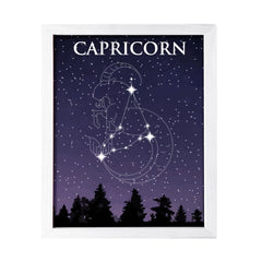 Designs ByLITA Capricorn Zodiac Sign Night Sky, Wall Print Art | Home and Office Decor | Astrology Star Sign Bedroom Decoration | Perfect Gift