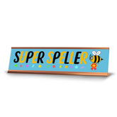 Signs ByLITA Super Speller Gold Frame Desk Sign (2x8)