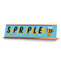 Signs ByLITA Super Speller Gold Frame Desk Sign (2x8)