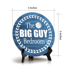 Signs ByLITA Round The Big Guy Bedroom Table Sign (5x5")