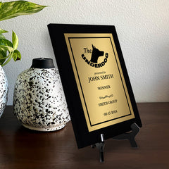 The Underdog Customizable Black Frame Award Plaque | Easel Mount Option | Achievement and Recognition Personalizable Plaques