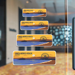 Standard Plus Santa Monica Beach, California Wall or Door Sign | Famous US Beaches Souvenir