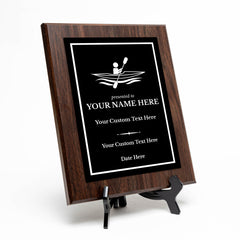 Kayaking Customizable Wooden Award Plaque | Easel Mount Option | Achievement and Recognition Personalizable Plaques | Sports Award