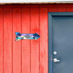 Arrow Shape Plus Fort Lauderdale Beach, Florida 12x4" Wall or Door Sign | Stylish Famous US Beach Souvenirs