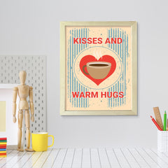 Signs ByLITA Kisses and Warm Hugs, UNFRAMED Print Inspirational Wall Art
