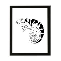 Designs ByLITA Chameleon Outlined version, Wall Print Animals Art | Family Presents | Bedroom | Stylish Kindergarten Decor