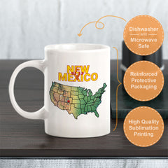 Designs ByLITA New Mexico: Land of Enchantment 11oz Plastic or Ceramic Coffee Mug | State Pride Collection