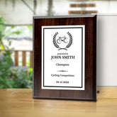 Cycling Customizable Wooden Award Plaque | Easel Mount Option | Achievement and Recognition Personalizable Plaques