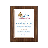 Art Competition Customizable Award Plaque | Easel Mount Option | Achievement and Recognition Personalizable Plaques