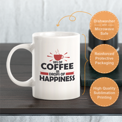 Sips Of Coffee = Drops Of Happiness Coffee Mug