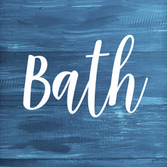 Signs ByLITA Bath, Wood, Square Bathroom Table Sign (5" x 5")