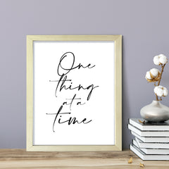 One Thing at a Time, Framed Wall Art, Home Décor Prints