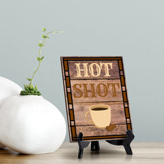 Signs ByLITA Hot Shot Table Sign with Acrylic Stand (6x8“)